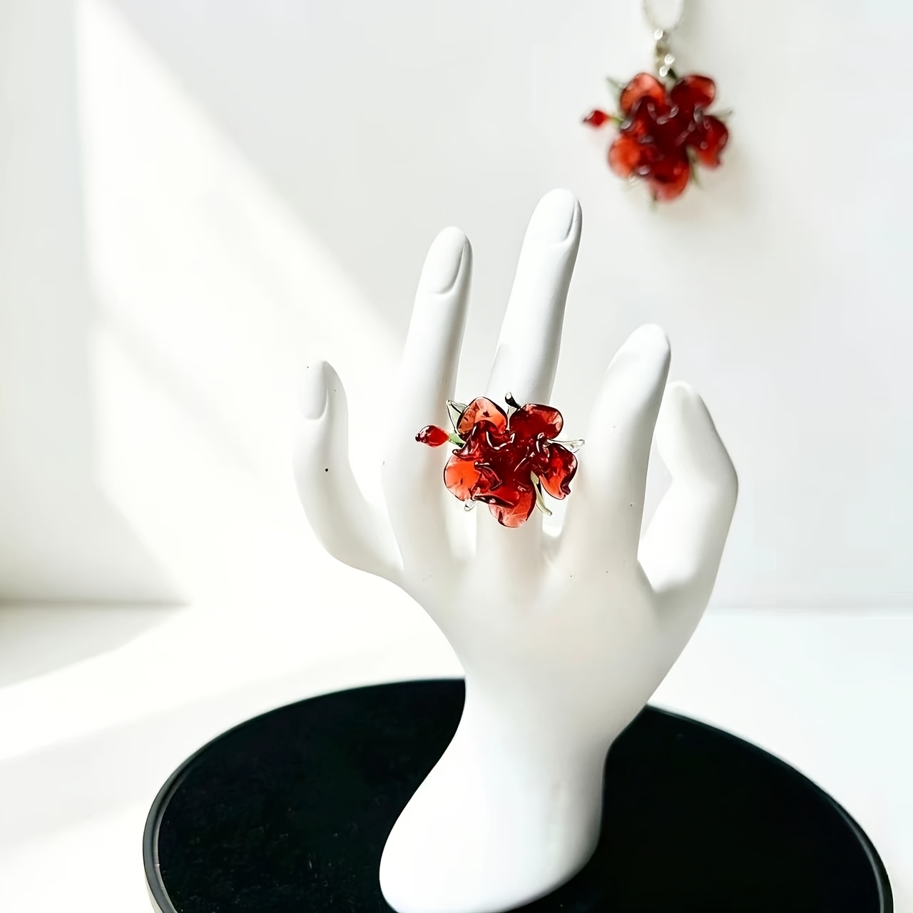 Zibo Glazed Ornament Ring, Handmade Glass Gift